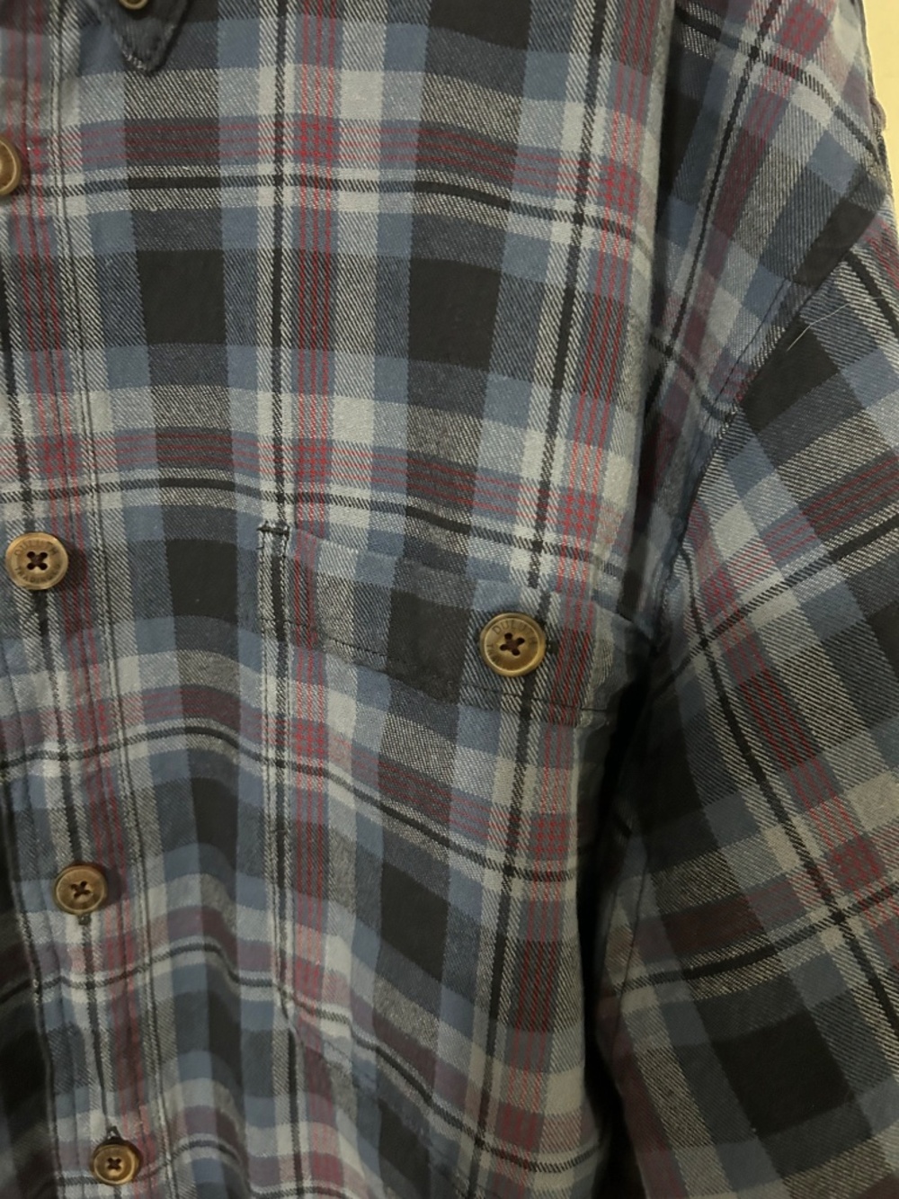 Duluth Trading Co. Men's 2XL Tall Plaid Flannel Shirt Long Sleeve Cotton - Picture 12 of 13
